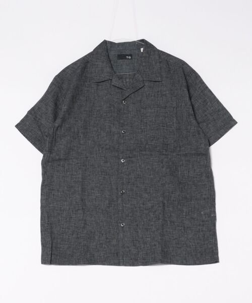 TAKA-Q（タカキュー）の「【フレンチリネン混 開襟】タカキュー  シャンブレー オープンカラー半袖シャツ（シャツ/ブラウス・メンズ・ブラック/ブルー/ボルドー/ネイビー・X-LARGE/LARGE/MEDIUM）」の21枚目の写真