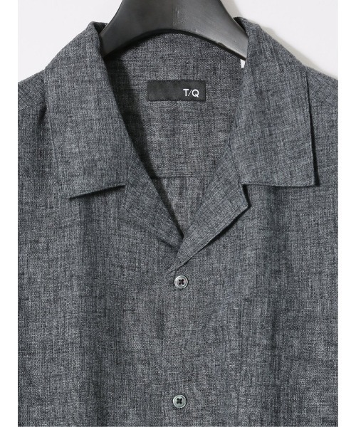 TAKA-Q（タカキュー）の「【フレンチリネン混 開襟】タカキュー  シャンブレー オープンカラー半袖シャツ（シャツ/ブラウス・メンズ・ブラック/ブルー/ボルドー/ネイビー・X-LARGE/LARGE/MEDIUM）」の19枚目の写真