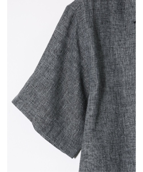 TAKA-Q（タカキュー）の「【フレンチリネン混 開襟】タカキュー  シャンブレー オープンカラー半袖シャツ（シャツ/ブラウス・メンズ・ブラック/ブルー/ボルドー/ネイビー・X-LARGE/LARGE/MEDIUM）」の18枚目の写真