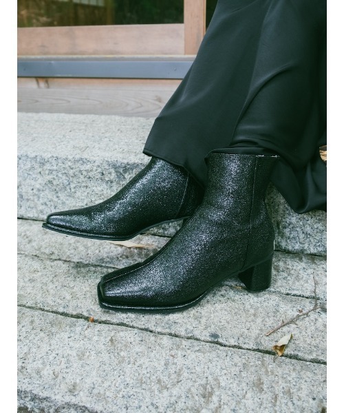 sahara（サハラ）の「Glitter Square Boots/グリッタースクエアブーツ（ブーツ・レディース・ブラック/ブロンズ/その他・S/M/L）」の15枚目の写真