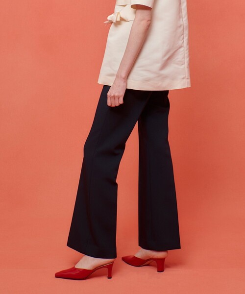 LOULOU WILLOUGHBY(ルルウィルビー)の「【LOULOU WILLOUGHBY】ダブルクロスフレアーパンツ(その他パンツ・レディース・キャメル/ネイビー・2/1)」の5枚目の写真