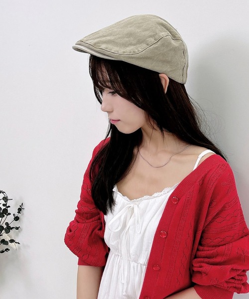 INGNI（イング）の「ヴィンテージハンチング（ハンチング/ベレー帽・レディース・ブラック/ベージュ・ONE SIZE）」の2枚目の写真