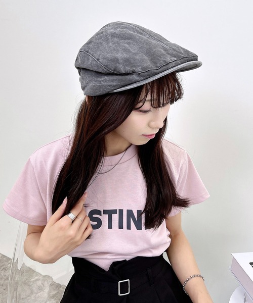 INGNI（イング）の「ヴィンテージハンチング（ハンチング/ベレー帽・レディース・ブラック/ベージュ・ONE SIZE）」の5枚目の写真