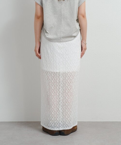 Kastane(カスタネ)の「*B レーススリットスカート(スカート・レディース・ブラック/オフホワイト・FREE)」の20枚目の写真