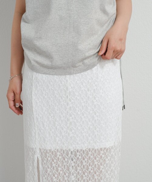 Kastane(カスタネ)の「*B レーススリットスカート(スカート・レディース・ブラック/オフホワイト・FREE)」の21枚目の写真