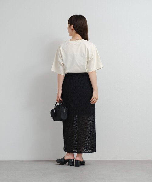 Kastane(カスタネ)の「*B レーススリットスカート(スカート・レディース・ブラック/オフホワイト・FREE)」の14枚目の写真