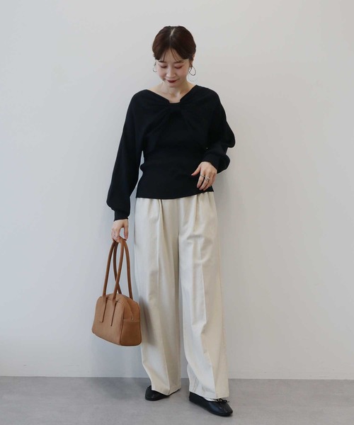 earth music&ecology(アースミュージックアンドエコロジー)の「【WEB限定/セットアイテム】リボンニットアンサンブル(ニット/セーター・レディース・ブラック/ピンク/モカ/アイボリー・FREE)」の21枚目の写真