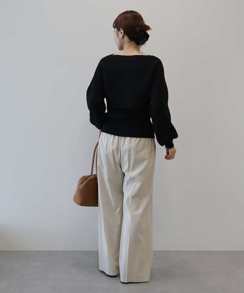 earth music&ecology(アースミュージックアンドエコロジー)の「【WEB限定/セットアイテム】リボンニットアンサンブル(ニット/セーター・レディース・ブラック/ピンク/モカ/アイボリー・FREE)」の13枚目の写真