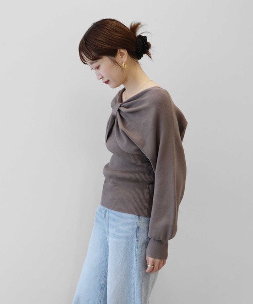 earth music&ecology(アースミュージックアンドエコロジー)の「【WEB限定/セットアイテム】リボンニットアンサンブル(ニット/セーター・レディース・ブラック/ピンク/モカ/アイボリー・FREE)」の16枚目の写真