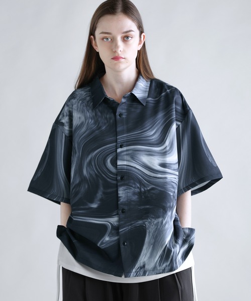 public別注 INDIVIDUALIZED SHIRT ハーフスリーブシャツ セール】グラフィックハーフスリーブシャツ（シャツ/ブラウス