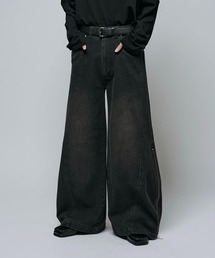 Lui's | 【Neucon/ニューコン】ワイドバギーサイドZIPフレアデニムパンツ(デニムパンツ)