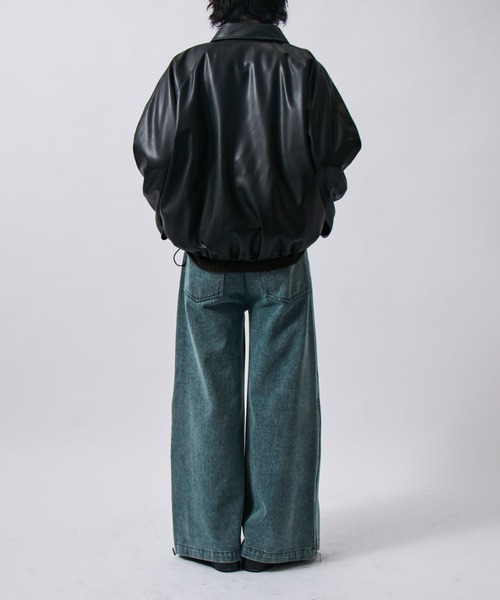 Lui's(ルイス)の「【Neucon/ニューコン】ワイドバギーサイドZIPフレアデニムパンツ(デニムパンツ・メンズ・インディゴブルー/ブラック・2/1)」の11枚目の写真