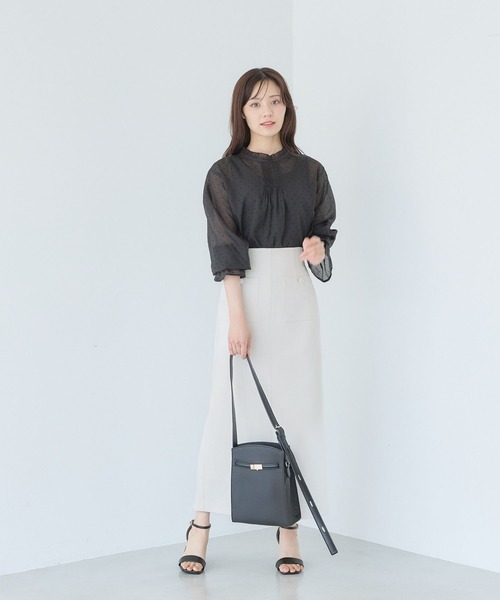 Andemiu(アンデミュウ)の「ボタンポケットIラインスカート577642(スカート・レディース・グレー/アイボリー/ブラック・SMALL/MEDIUM)」の18枚目の写真