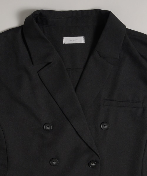 MUHET（ミュエータ）の「【set up可能】sleeveless double-breasted jacket / ダブルブレストベスト（ベスト・レディース・ベージュ/ブラック・SMALL/MEDIUM）」の3枚目の写真