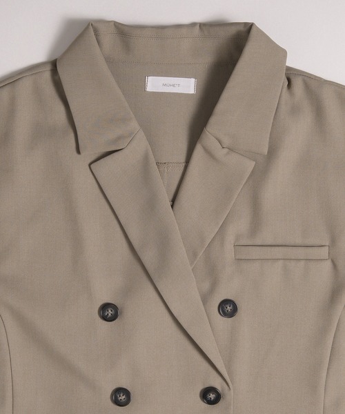 MUHET（ミュエータ）の「【set up可能】sleeveless double-breasted jacket / ダブルブレストベスト（ベスト・レディース・ベージュ/ブラック・SMALL/MEDIUM）」の12枚目の写真