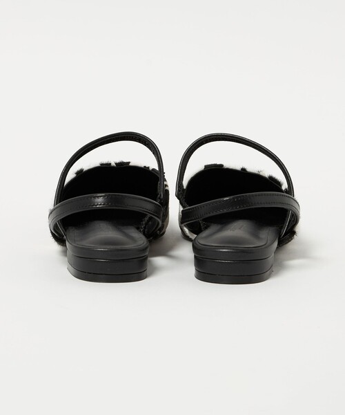 BEAUTY&YOUTH UNITED ARROWS（ビューティーアンドユースユナイテッドアローズ）の「ヘアー×レザー コンビ フラットシューズ（サンダル・レディース・ブラック/ダークブラウン・36h/36/37h/37）」の19枚目の写真