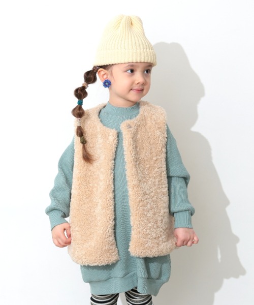 Ocean&Ground(オーシャン&グラウンド)の「Jr.ファーベスト(ベスト・キッズ・チャコール/アイボリー・150/160)」の18枚目の写真