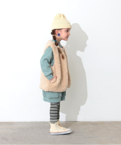 Ocean&Ground(オーシャン&グラウンド)の「Jr.ファーベスト(ベスト・キッズ・チャコール/アイボリー・150/160)」の19枚目の写真