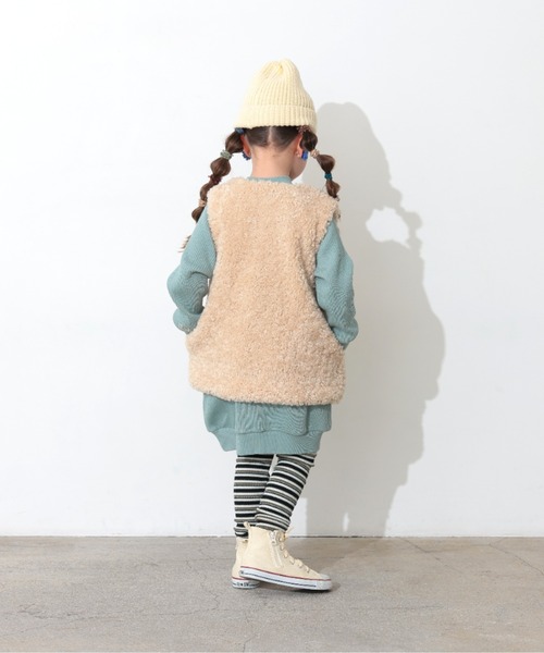 Ocean&Ground(オーシャン&グラウンド)の「Jr.ファーベスト(ベスト・キッズ・チャコール/アイボリー・150/160)」の20枚目の写真