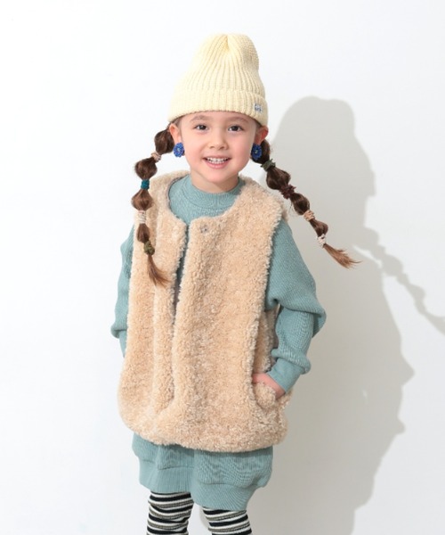 Ocean&Ground(オーシャン&グラウンド)の「Jr.ファーベスト(ベスト・キッズ・チャコール/アイボリー・150/160)」の21枚目の写真
