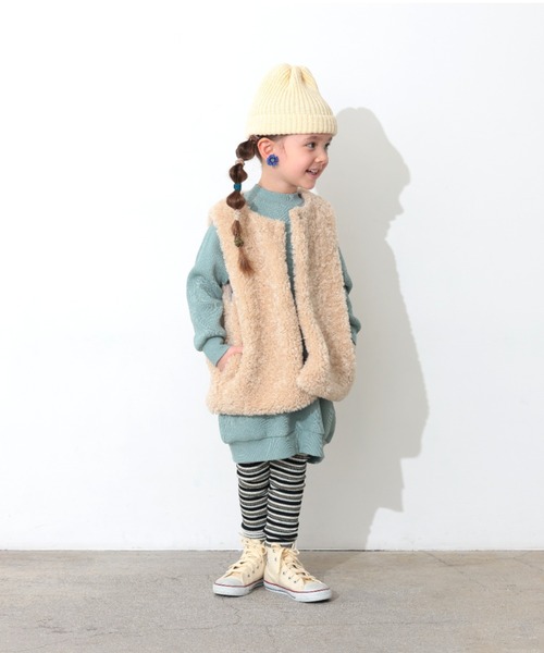 Ocean&Ground(オーシャン&グラウンド)の「Jr.ファーベスト(ベスト・キッズ・チャコール/アイボリー・150/160)」の22枚目の写真