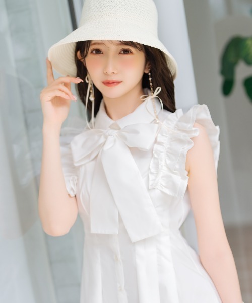 WILLSELECTION(ウィルセレクション)の「フリルスリーブタックペプラムブラウス(シャツ/ブラウス・レディース・ブラック/オフホワイト/ブラック系その他・FREE)」の10枚目の写真