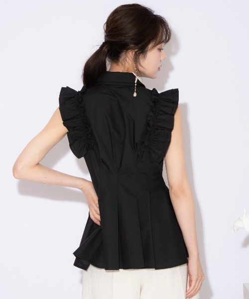 WILLSELECTION(ウィルセレクション)の「フリルスリーブタックペプラムブラウス(シャツ/ブラウス・レディース・ブラック/オフホワイト/ブラック系その他・FREE)」の20枚目の写真