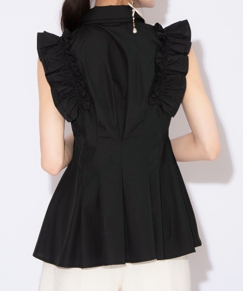 WILLSELECTION(ウィルセレクション)の「フリルスリーブタックペプラムブラウス(シャツ/ブラウス・レディース・ブラック/オフホワイト/ブラック系その他・FREE)」の17枚目の写真