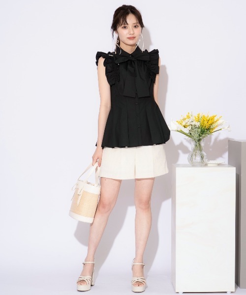 WILLSELECTION(ウィルセレクション)の「フリルスリーブタックペプラムブラウス(シャツ/ブラウス・レディース・ブラック/オフホワイト/ブラック系その他・FREE)」の16枚目の写真
