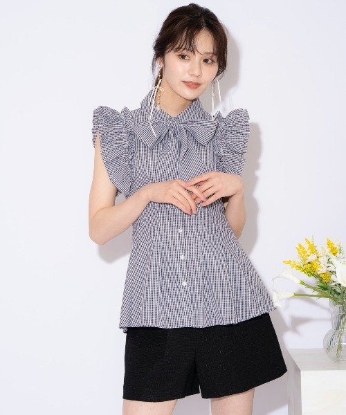 WILLSELECTION(ウィルセレクション)の「フリルスリーブタックペプラムブラウス(シャツ/ブラウス・レディース・ブラック/オフホワイト/ブラック系その他・FREE)」の13枚目の写真