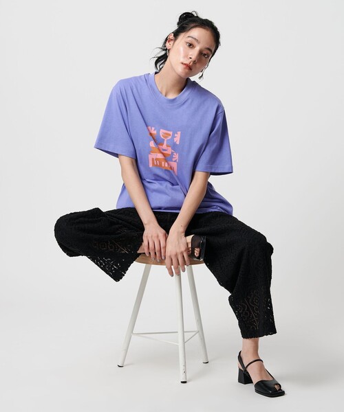 Gift Shop（ギフトショップ）の「＜Gift Shop＞ Le Verre Vole ショートスリーブTシャツ（Tシャツ/カットソー・レディース・パープル・M）」の3枚目の写真