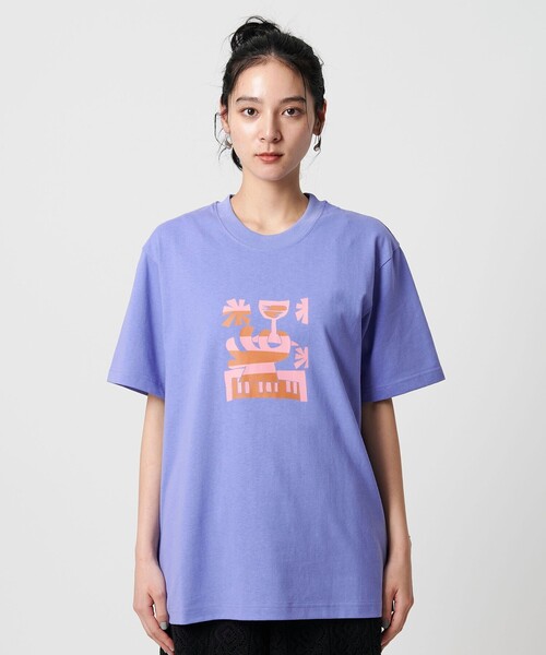 Gift Shop（ギフトショップ）の「＜Gift Shop＞ Le Verre Vole ショートスリーブTシャツ（Tシャツ/カットソー・レディース・パープル・M）」の4枚目の写真