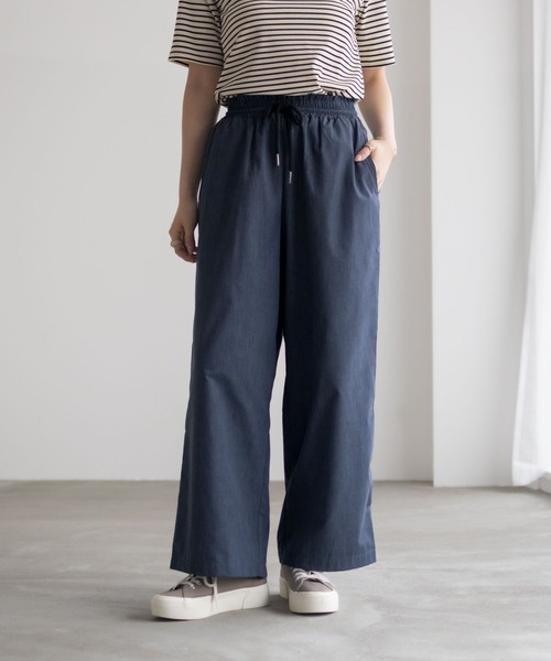 Mac-House(マックハウス)の「milli de l'air デニムライク セミワイドパンツ(デニムパンツ・レディース・ライトグレー/ネイビー/ブルー・M/L)」の18枚目の写真