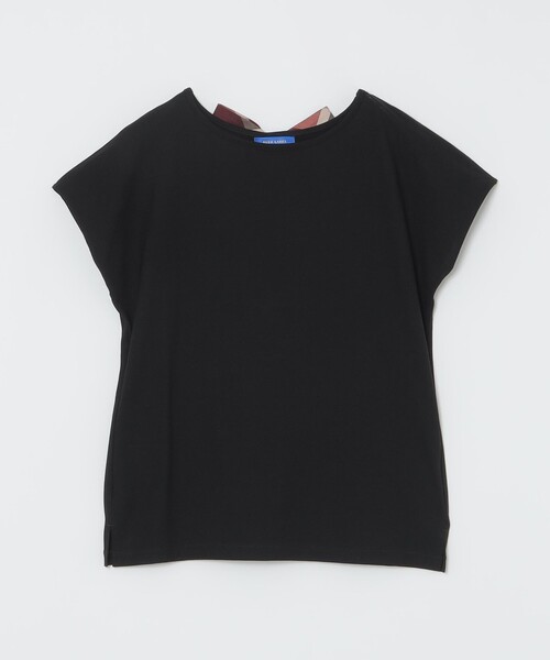 BLUE LABEL CRESTBRIDGE（ブルーレーベルクレストブリッジ）の「【一部店舗限定】バックリボンTシャツ（Tシャツ/カットソー・レディース・ブラック/オフホワイト・38）」の3枚目の写真