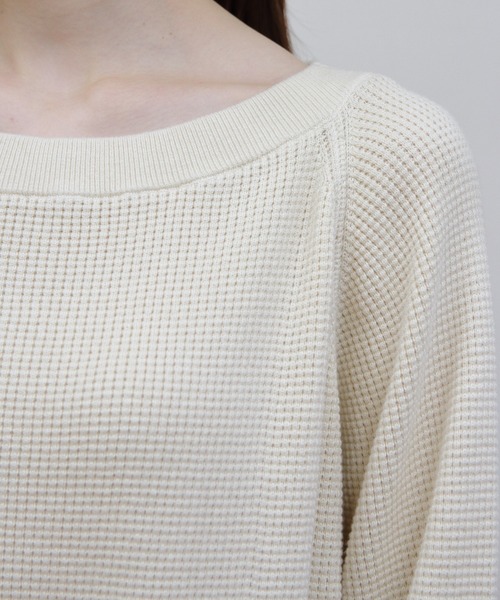 THE SHINZONE（ザ　シンゾーン）の「THE SHINZONE/シンゾーン　ワッフルプルオーバーニット　WAFFLE PULLOVER KNIT（ニット/セーター・レディース・ブラック/カーキ/ナチュラル・FREE）」の9枚目の写真