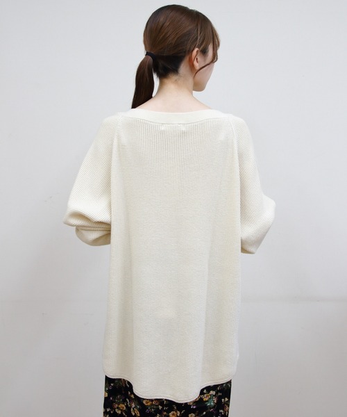 THE SHINZONE（ザ　シンゾーン）の「THE SHINZONE/シンゾーン　ワッフルプルオーバーニット　WAFFLE PULLOVER KNIT（ニット/セーター・レディース・ブラック/カーキ/ナチュラル・FREE）」の12枚目の写真