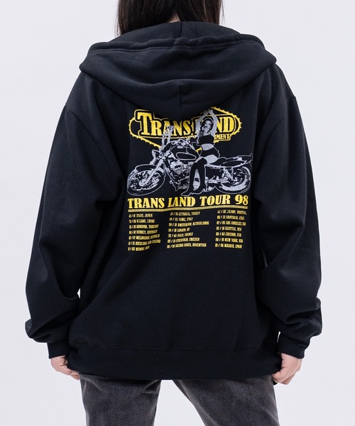 セール】【a】〔Trans Land〕ツアーモチーフ バイクガール フルジップ