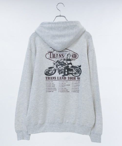 JOHN'S CLOSET(ジョンズクローゼット)の「【a】〔Trans Land〕ツアーモチーフ バイクガール フルジップパーカー(パーカー・メンズ・アッシュグレー/ブラック/ホワイト・MEDIUM/LARGE)」の7枚目の写真