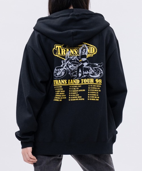 セール】【a】〔Trans Land〕ツアーモチーフ バイクガール フルジップ