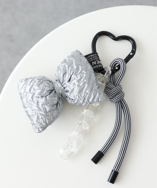 リボン×ハートカラビナチャーム（キーホルダー）｜Three Four Time