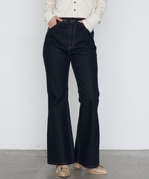 RAY CASSIN（レイカズン）の「【ウエスト調節可/2サイズ展開】フレアデニムパンツ（デニムパンツ）」