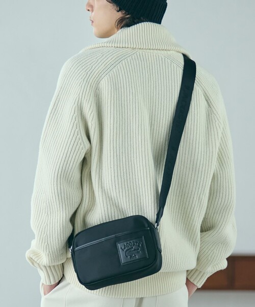 LACOSTE（ラコステ）の「ラコステクラシックス ナイロンミニレポーターバッグ（ショルダーバッグ・メンズ・ブラック/タン・FREE）」の12枚目の写真