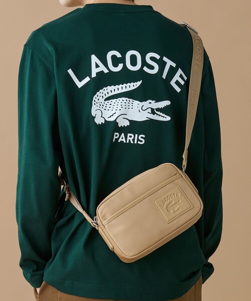 LACOSTE（ラコステ）の「ラコステクラシックス ナイロンミニレポーターバッグ（ショルダーバッグ・メンズ・ブラック/タン・FREE）」の18枚目の写真