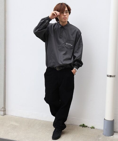 FFEIN（フェイン）の「FFEIN（フェイン）】ナイロンチェックドローコードブルゾン / ポロシャツ ナイロン プリント ドローコード チェック ポケット（ポロシャツ・メンズ・ブラウン/ブラック/ワイン・SMALL/MEDIUM/LARGE）」の4枚目の写真