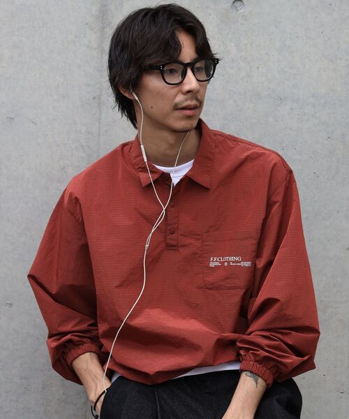 FFEIN（フェイン）の「FFEIN（フェイン）】ナイロンチェックドローコードブルゾン / ポロシャツ ナイロン プリント ドローコード チェック ポケット（ポロシャツ・メンズ・ブラウン/ブラック/ワイン・SMALL/MEDIUM/LARGE）」の10枚目の写真