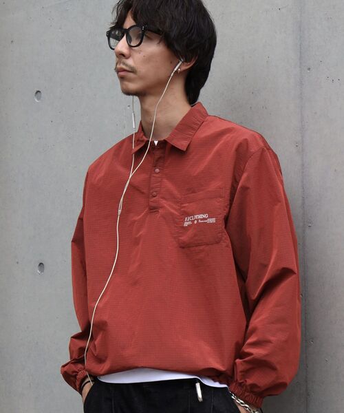 FFEIN（フェイン）の「FFEIN（フェイン）】ナイロンチェックドローコードブルゾン / ポロシャツ ナイロン プリント ドローコード チェック ポケット（ポロシャツ・メンズ・ブラウン/ブラック/ワイン・SMALL/MEDIUM/LARGE）」の9枚目の写真