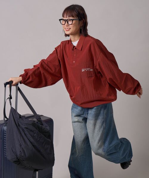 FFEIN（フェイン）の「FFEIN（フェイン）】ナイロンチェックドローコードブルゾン / ポロシャツ ナイロン プリント ドローコード チェック ポケット（ポロシャツ・メンズ・ブラウン/ブラック/ワイン・SMALL/MEDIUM/LARGE）」の16枚目の写真