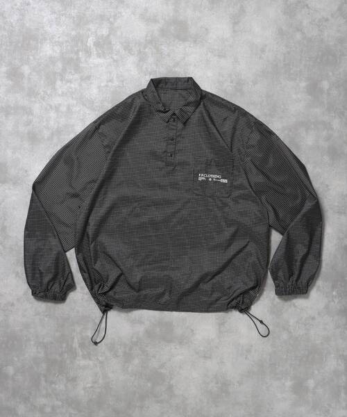 FFEIN（フェイン）の「FFEIN（フェイン）】ナイロンチェックドローコードブルゾン / ポロシャツ ナイロン プリント ドローコード チェック ポケット（ポロシャツ・メンズ・ブラウン/ブラック/ワイン・SMALL/MEDIUM/LARGE）」の13枚目の写真