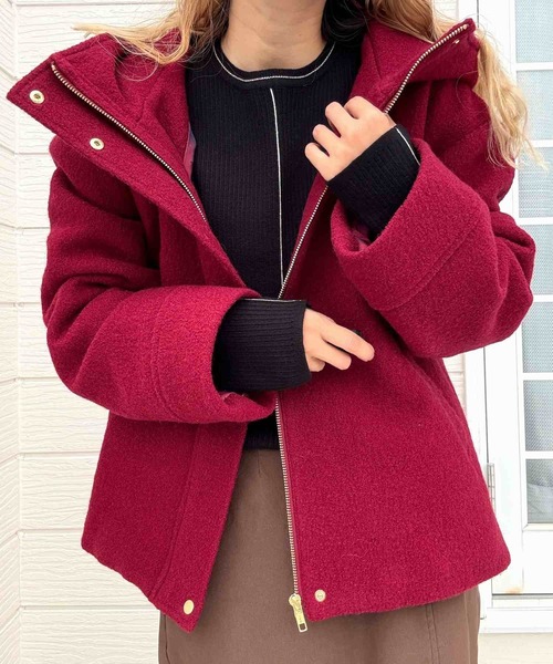 セール】フーディーショートコート（その他アウター）｜Q（キュー）の