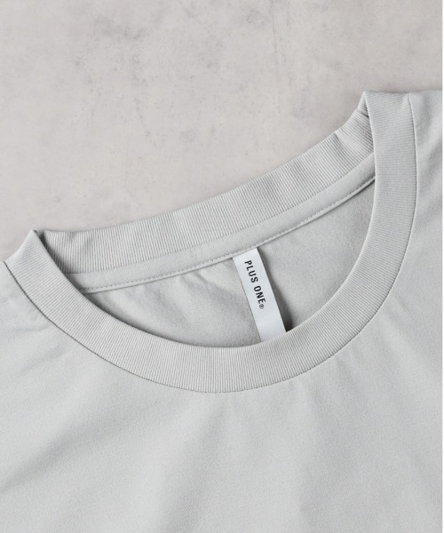 Right-on（ライトオン）の「【PLUS ONE】裾ワンポイントロゴ半袖Ｔシャツ（Tシャツ/カットソー・メンズ・ブラック/ホワイト/ライトグレー/グリーン・L/XL/M）」の6枚目の写真